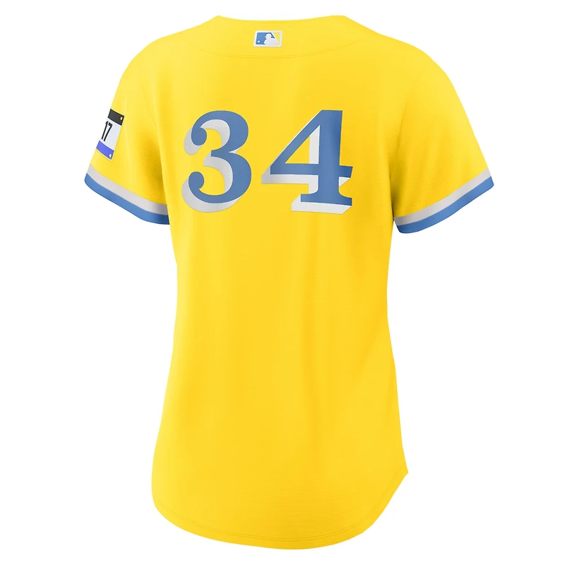 Women's Nike David Ortiz Gold Boston Red Sox City Connect Replica Player Jersey