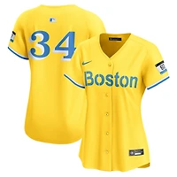 Maillot de joueur retraité Nike David Ortiz pour femme des Red Sox Boston City Connect doré