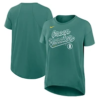 Women's Nike Green Boston Red Sox 2025 City Connect Flowy Fashion Tri-Blend Dri-FIT T-Shirt