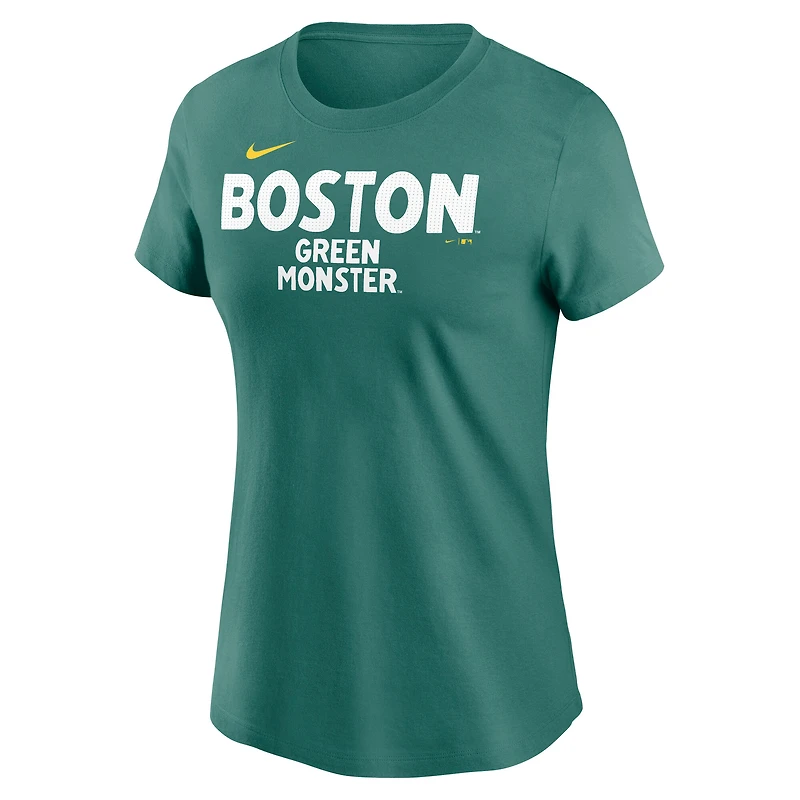 T-shirt Nike vert Boston Red Sox 2025 City Connect pour femme