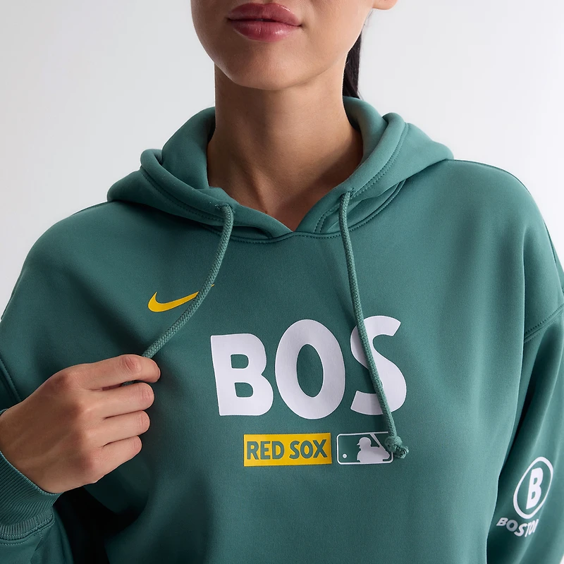 Women's Nike Green Boston Red Sox Authentic Collection City Connect Therma Hoodie
