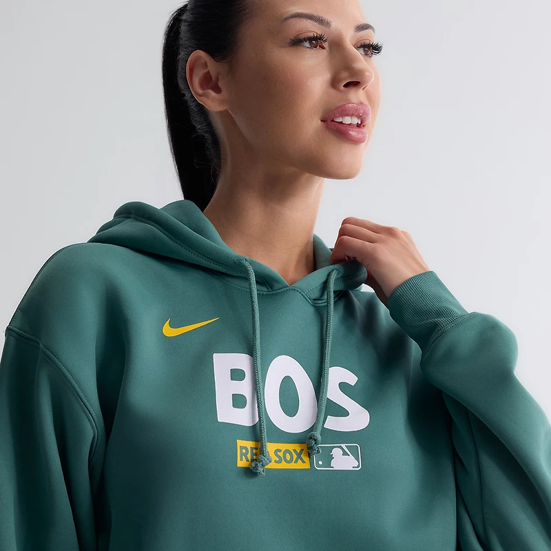 Women's Nike Green Boston Red Sox Authentic Collection City Connect Therma Hoodie