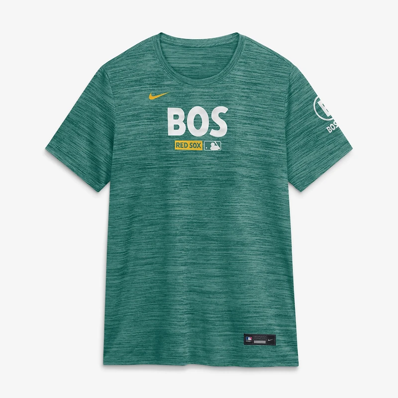 T-shirt Nike vert Boston Red Sox Authentic Collection City Connect Velocity Dri-FIT pour femme
