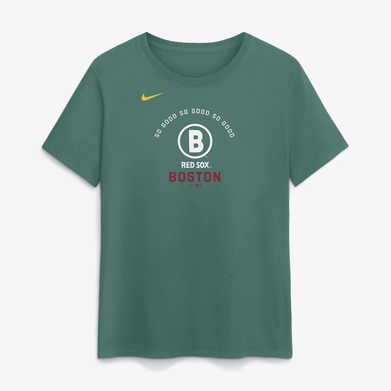 T-shirt Nike vert Boston Red Sox City Connect Arch pour femme
