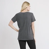 Women's Nike Heather Charcoal Boston Red Sox Authentic Collection Early Work Tri-Blend T-Shirt