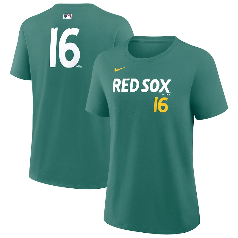 Women's Nike Jarren Duran Green Boston Red Sox City Connect Name & Number T-Shirt