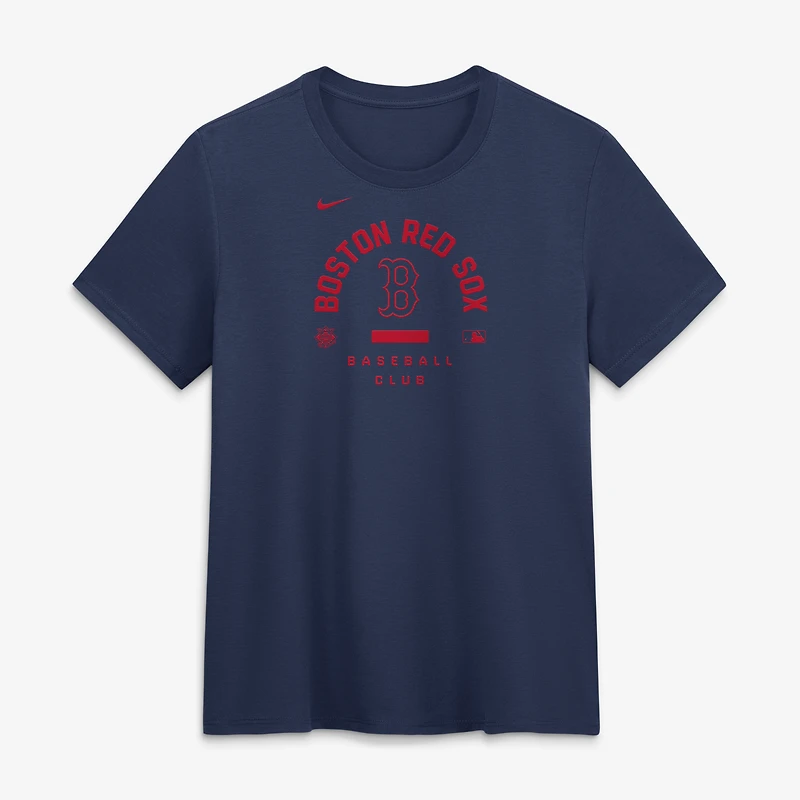 Women's Nike Navy Boston Red Sox Authentic Collection Early Work Tri-Blend Dri-FIT T-Shirt