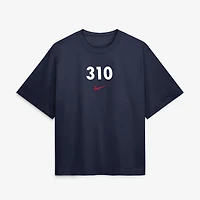 T-shirt Nike bleu marine Boston Red Sox Local Boxy pour femme