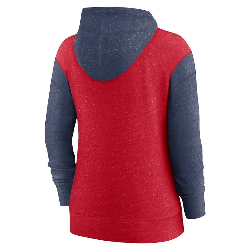 Sweat à capuche entièrement zippé Nike Red Boston Sox pour femme