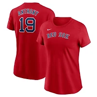 Women's Nike Roman Anthony Red Boston Sox Cooperstown Collection Fuse Name & Number T-Shirt