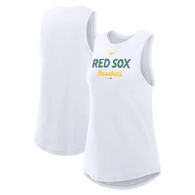 Women's Nike White Boston Red Sox City Connect Tricode High Neck Dri-FIT Tank Top