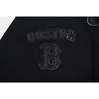 Women's Pro Standard Boston Red Sox Triple Black Cropped Pullover Hoodie