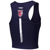 Débardeur court ajusté en trois mélanges Pro Standard pour femmes, bleu marine, Boston Red Sox Fast Lane