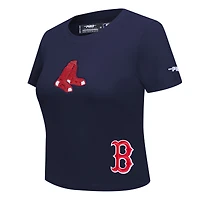 T-shirt court Baby Doll bleu marine Pro Standard Boston Red Sox Game Day Classics pour femme