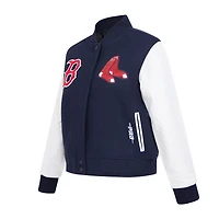 Women's Pro Standard Navy Boston Red Sox Game Day Classics Wool Varsity Jacket