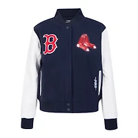 Women's Pro Standard Navy Boston Red Sox Game Day Classics Wool Varsity Jacket