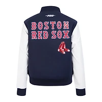 Women's Pro Standard Navy Boston Red Sox Game Day Classics Wool Varsity Jacket