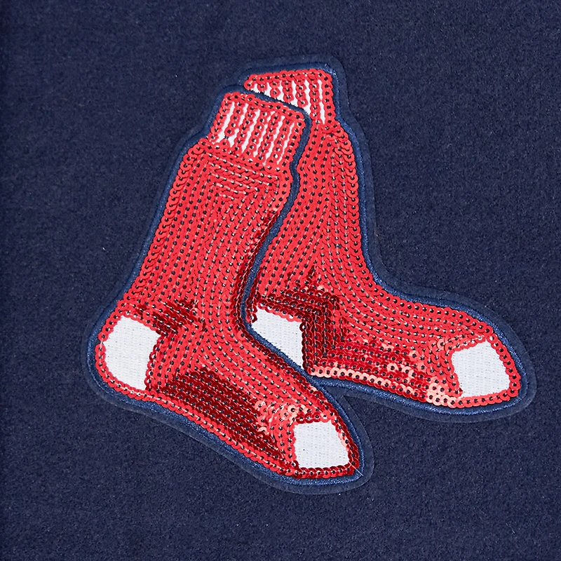 Women's Pro Standard Navy Boston Red Sox Game Day Classics Wool Varsity Jacket