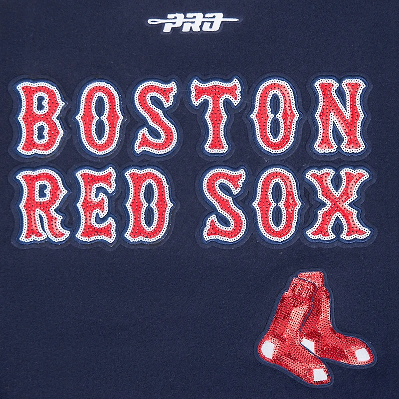 Women's Pro Standard Navy Boston Red Sox Game Day Classics Wool Varsity Jacket