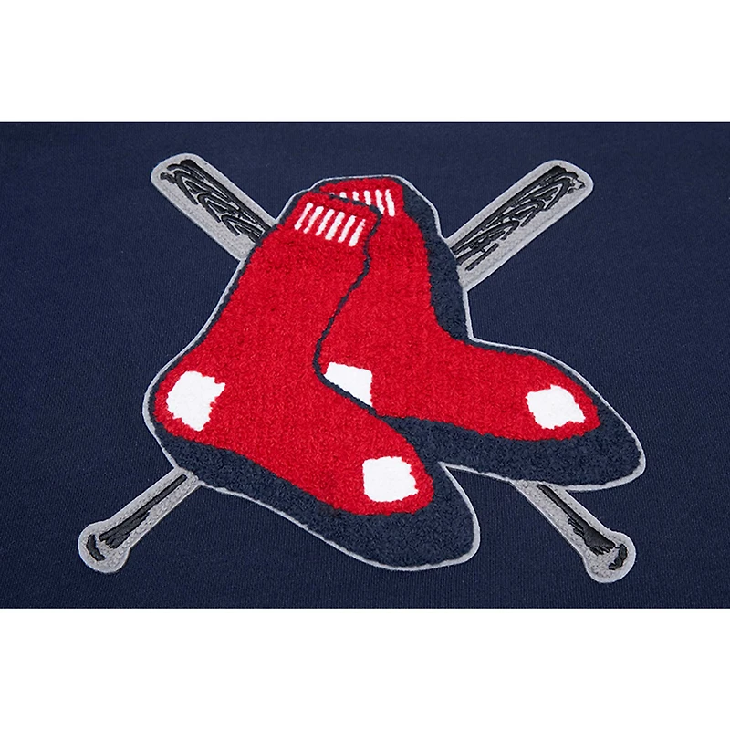 Women's Pro Standard Navy Boston Red Sox Mash Up Pullover Sweatshirt