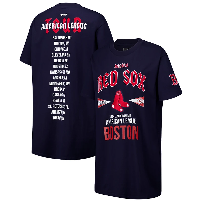Robe t-shirt surdimensionnée Pro Standard pour femmes, bleu marine, Boston Red Sox, City Tour