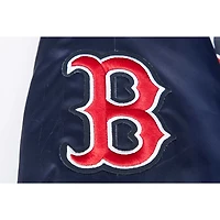 Veste universitaire en satin à boutons-pression Pro Standard Red Boston Sox pour femme, bleu marine