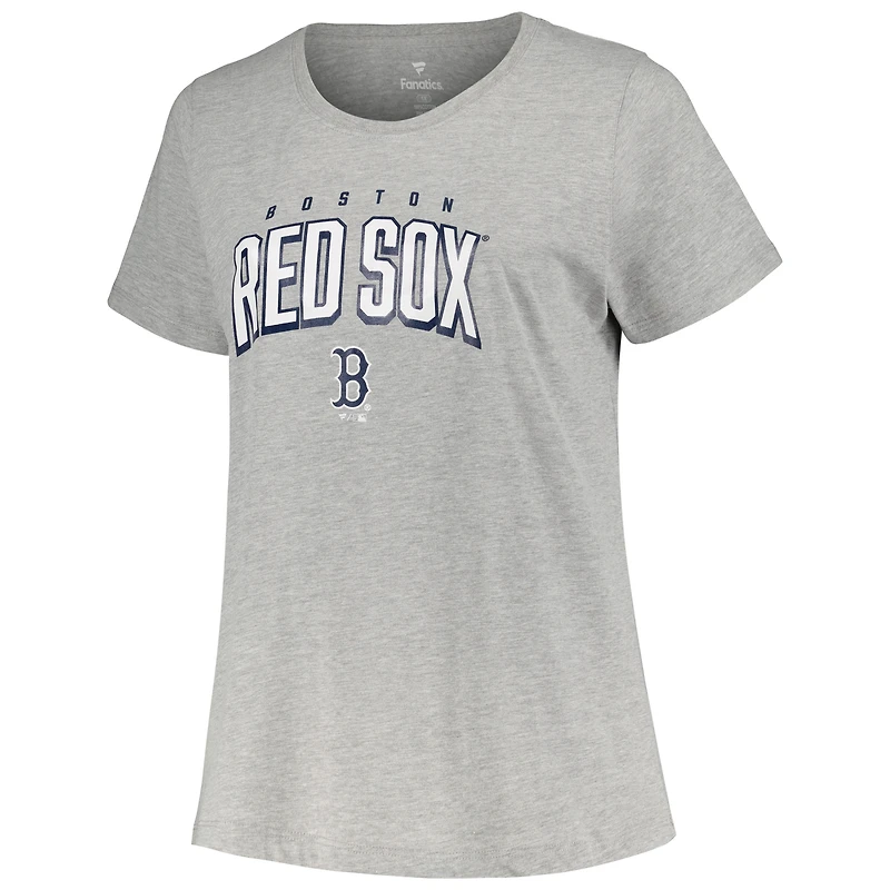 Ensemble combiné de t-shirts Profile des Red Sox Boston pour femme, noir/gris chiné