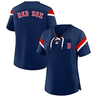 Women's Profile  Navy Boston Red Sox Lace-Up T-Shirt