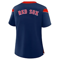 Women's Profile Navy Boston Red Sox Plus Lace-Up T-Shirt