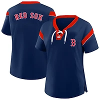 Women's Profile Navy Boston Red Sox Plus Lace-Up T-Shirt
