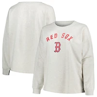 Sweat-shirt en tissu éponge taille plus pour femme Profile Oatmeal Boston Red Sox