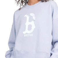 Sweat-shirt en polaire Starter bleu clair pour femme, motif pastels des Boston Red Sox
