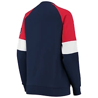 Chandail à enfiler raglan Starter bleu marine/rouge Boston Red Sox Playmaker pour femme