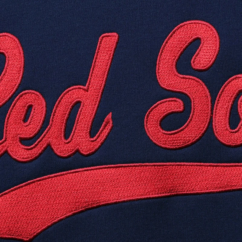 Chandail à enfiler raglan Starter bleu marine/rouge Boston Red Sox Playmaker pour femme