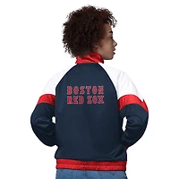 Women's Starter  White/Red Boston Red Sox Teamwork Raglan Full-Zip Track Jacket