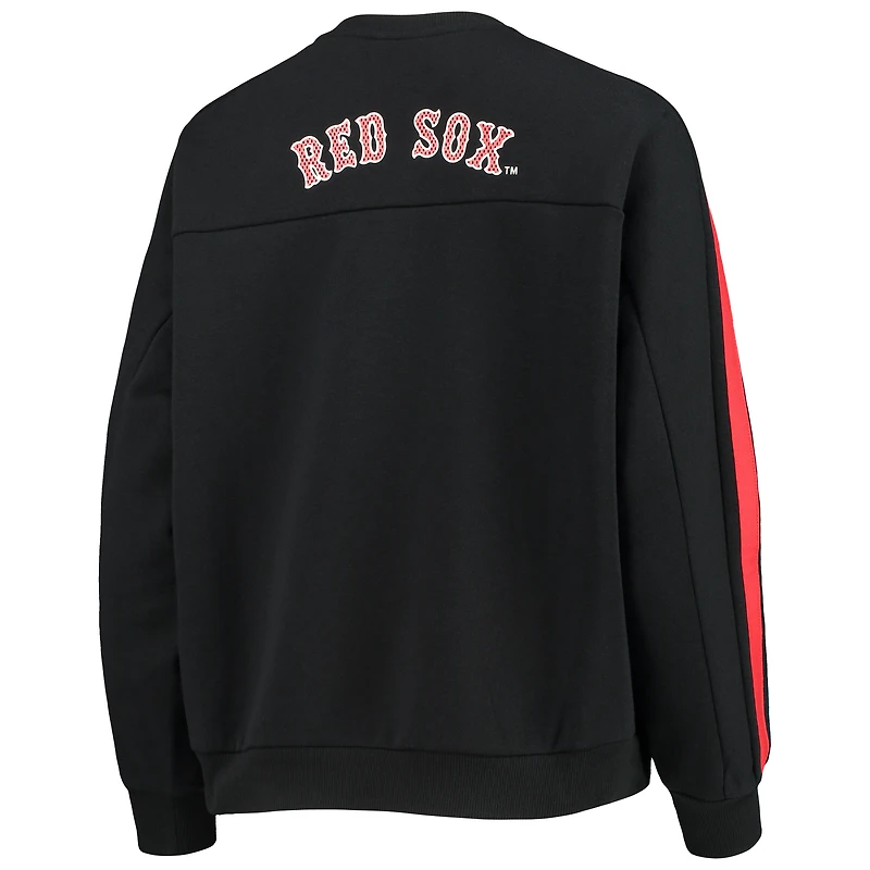 Sweat à capuche avec logo perforé Boston Red Sox The Wild Collective pour femme, noir