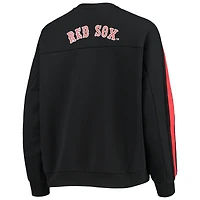Sweat à capuche avec logo perforé Boston Red Sox The Wild Collective pour femme, noir
