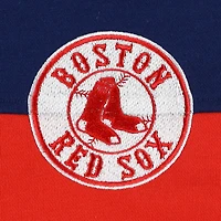 Women's The Wild Collective Navy/Red Boston Red Sox Colorblock 1/4 Zip Jacket