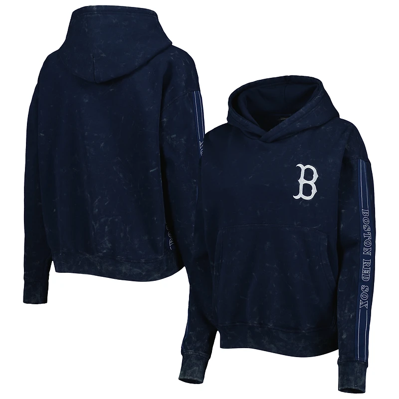 Chandail à capuchon The Wild Collective Boston Red Sox Marble pour femme, bleu marine