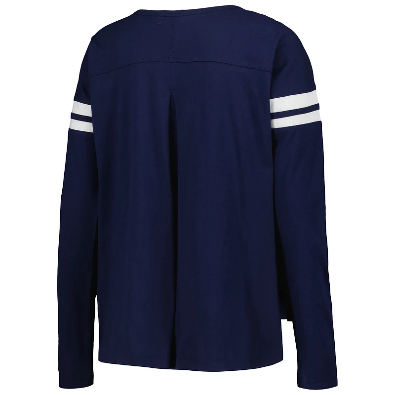 Women's Touch Navy Boston Red Sox Free Agent Long Sleeve T-Shirt