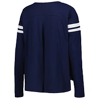 Women's Touch Navy Boston Red Sox Free Agent Long Sleeve T-Shirt