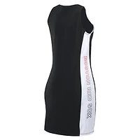 Women's WEAR by Erin Andrews Black Boston Red Sox Color Block Quarter-Zip Sleeveless Dress