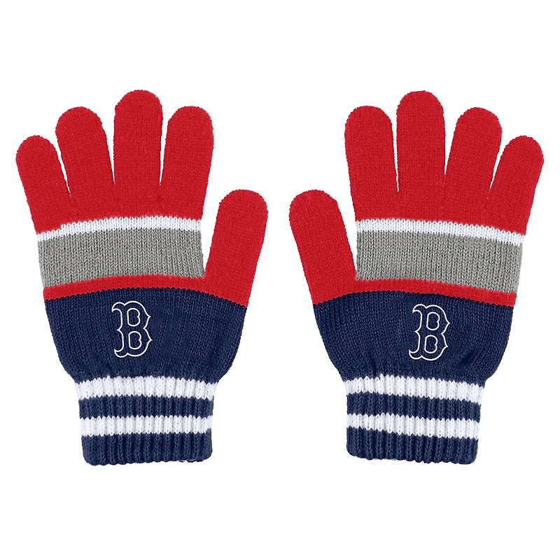 Women's WEAR by Erin Andrews Boston Red Sox Stripe Glove & Scarf Set