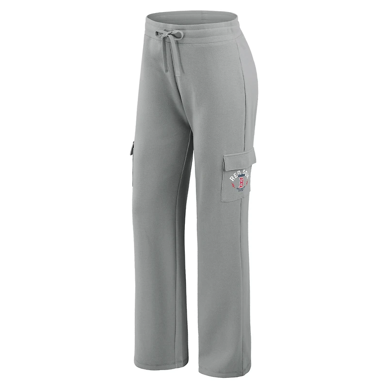 Ensemble sweat à capuche manches longues et pantalon de détente gris Boston Red Sox la collection WEAR by Erin Andrews pour femmes