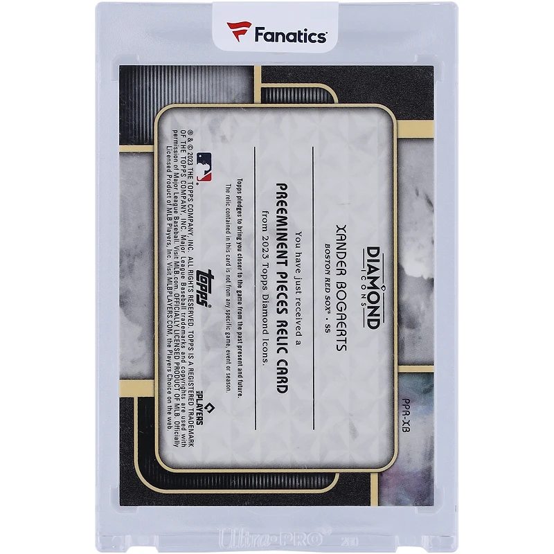 Xander Bogaerts Boston Red Sox 2023 Topps Diamond Icons Game Used Cleat Relic #PPR-XB #8/10 Card