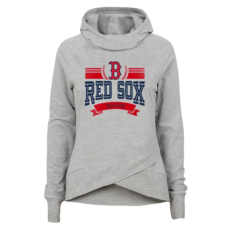 Chandail à entonnoir spectaculaire des Red Sox de Boston gris chiné pour jeune