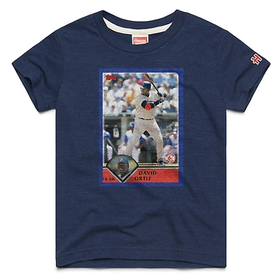 Youth Homage David Ortiz Navy Boston Red Sox Topps Baseball Card Tri-Blend T-Shirt