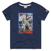 T-shirt en mélange de trois matières, hommage à David Ortiz, Boston Red Sox, bleu marine, carte baseball Topps, pour jeunes