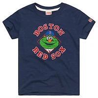 T-shirt en mélange de trois matières, bleu marine, à l'effigie la mascotte des Red Sox Boston, pour jeunes.
