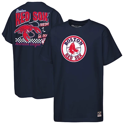 T-shirt Mitchell & Ness bleu marine pour enfant, Boston Red Sox, Cooperstown Concession